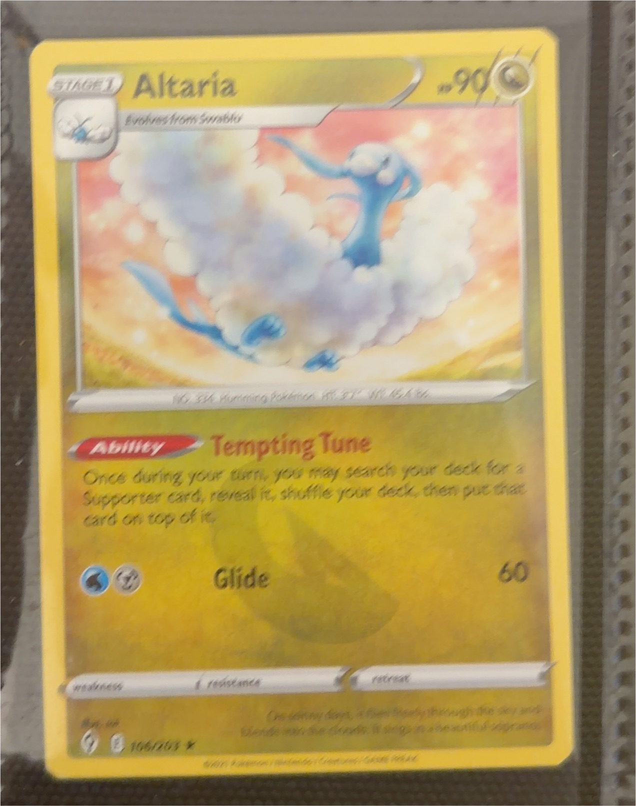 2006 Pokémon EX Dragon Frontiers #1 Altaria — front