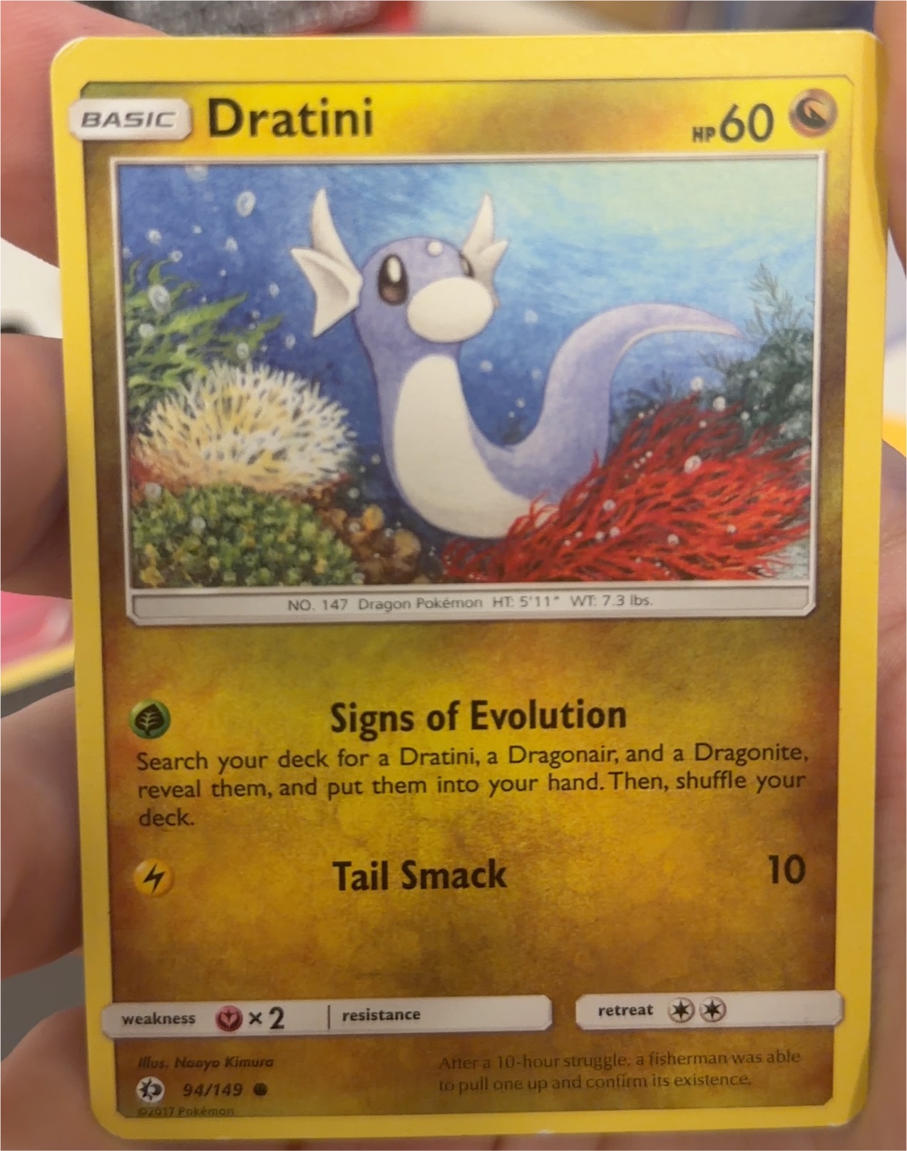 2017 Pokémon Sun & Moon #94 Dratini — front