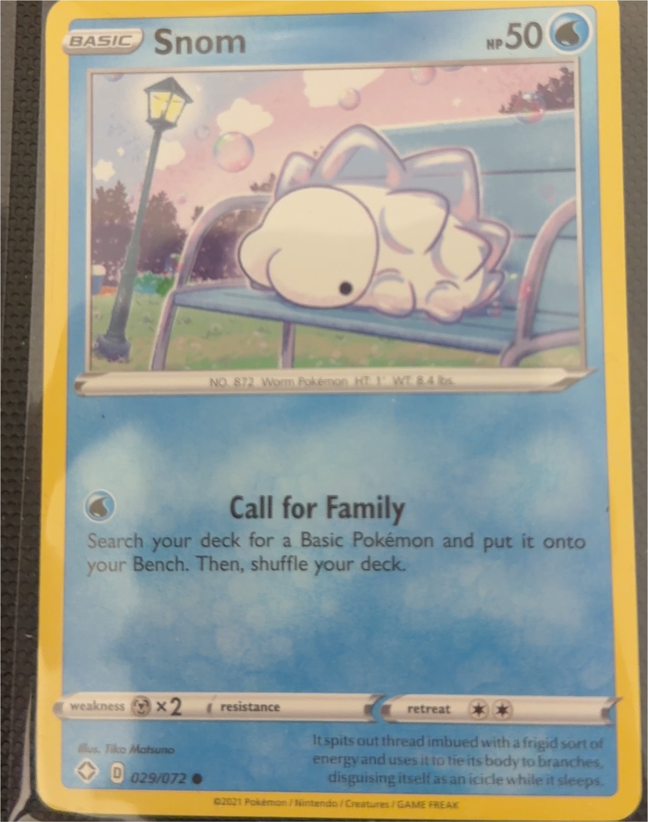 2021 Pokémon Shining Fates #029 Snom — front