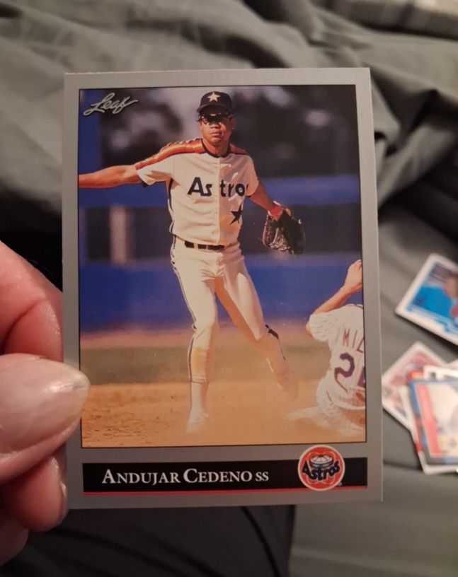 1991 Leaf Andujar Cedeno — front
