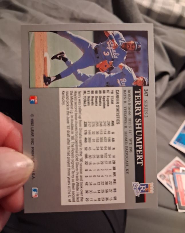 1992 Leaf #347 Terry Shumpert — front