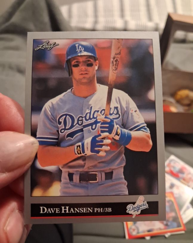 1991 Leaf Dave Hansen — front