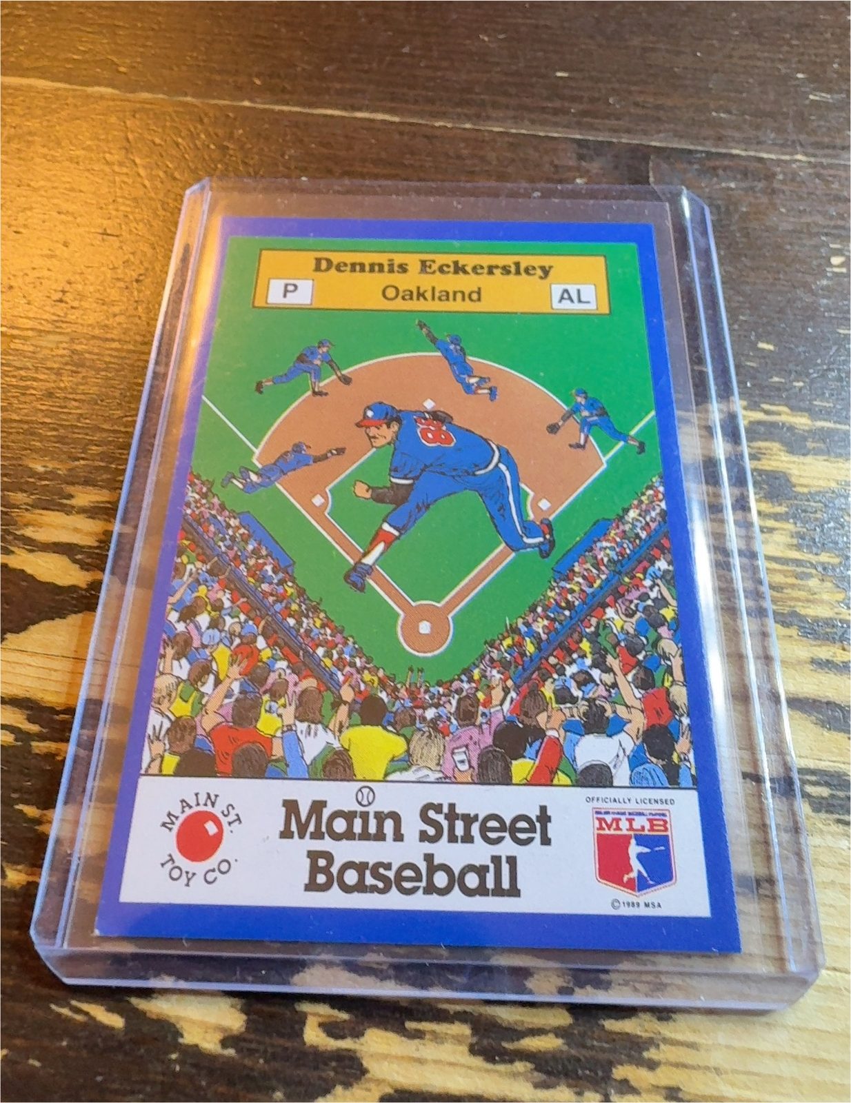 1989 Main Street Baseball Dennis Eckersley — front