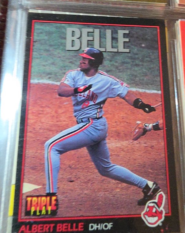1992 Pacific Triple Play Albert Belle — front