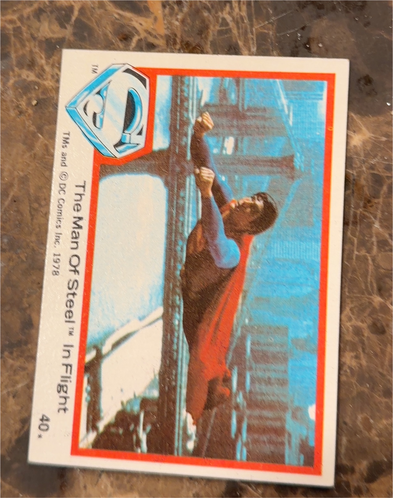 1978 Topps Superman: The Movie #40 Superman — front