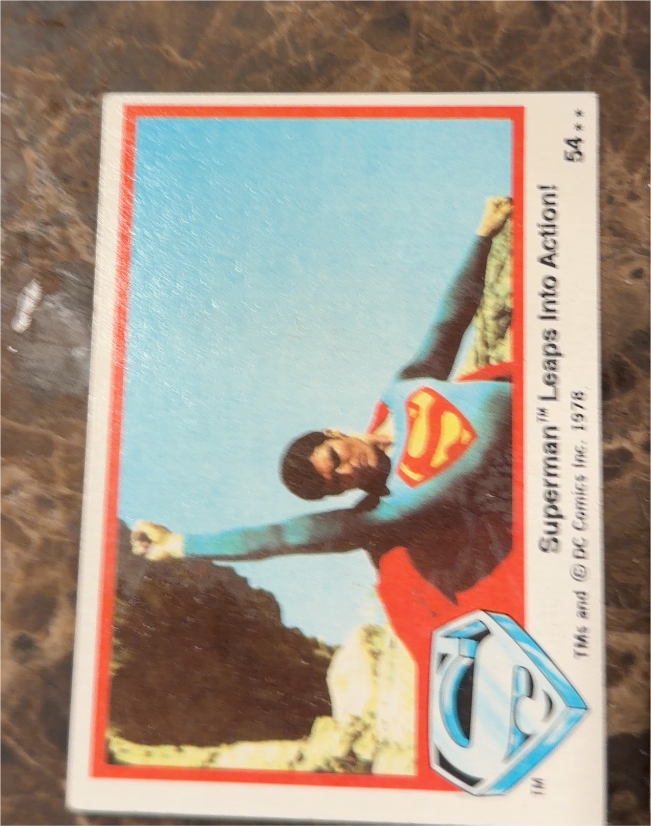 1978 Topps Superman #54 Superman Leaps Into Action! — front