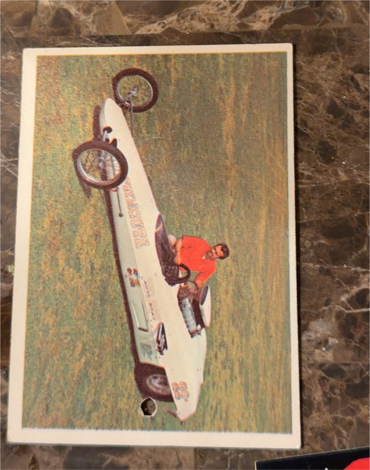 1961 Topps Sports Cars Unknown racing driver — front