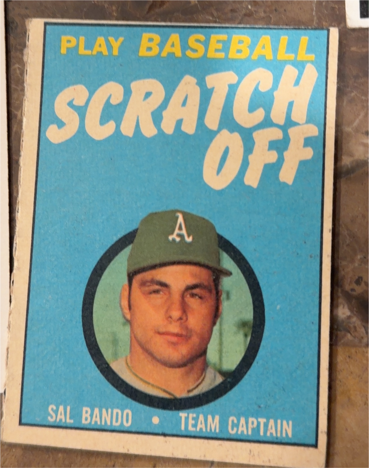 1969 Topps Scratch-Offs #18 Sal Bando — front