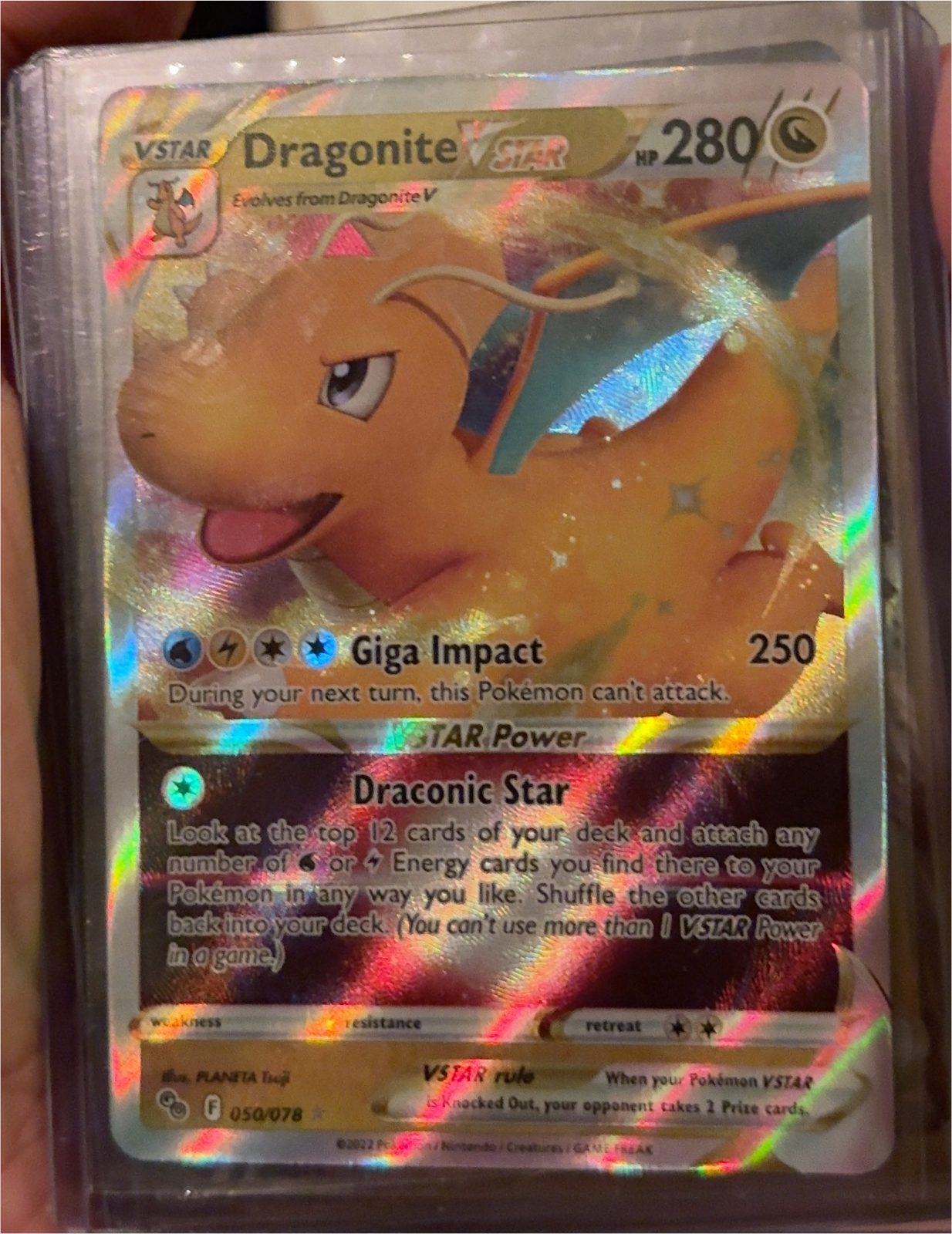 2022 Pokémon Pokémon GO #050 Dragonite VSTAR — front