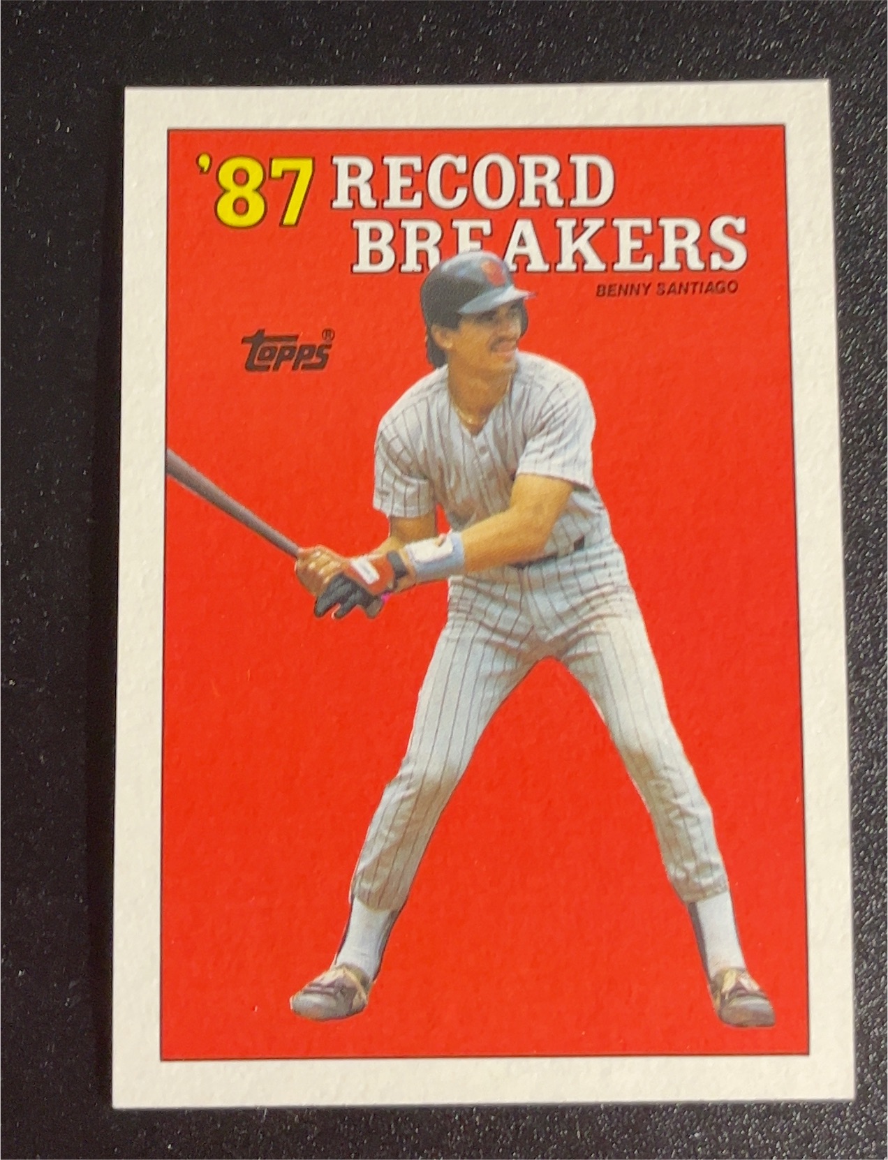 1987 Topps Record Breakers #7 Benny Santiago — front