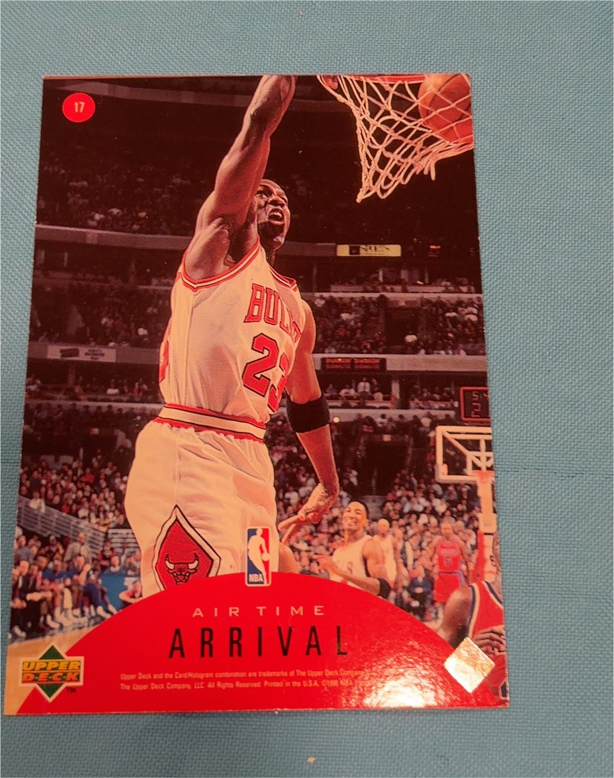 1996 Upper Deck Air Time Arrival #17 Michael Jordan — front