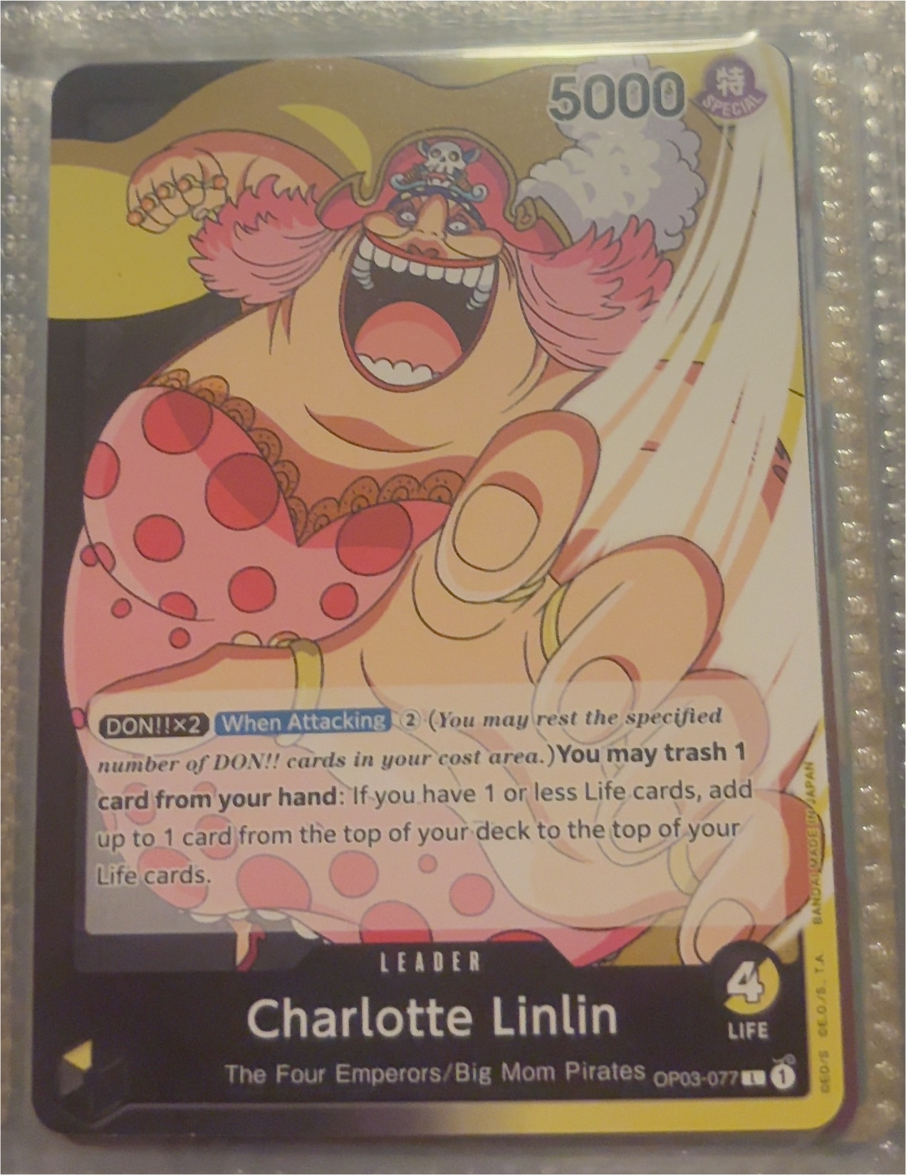 2023 One Piece Card Game OP03-077 Charlotte Linlin — front