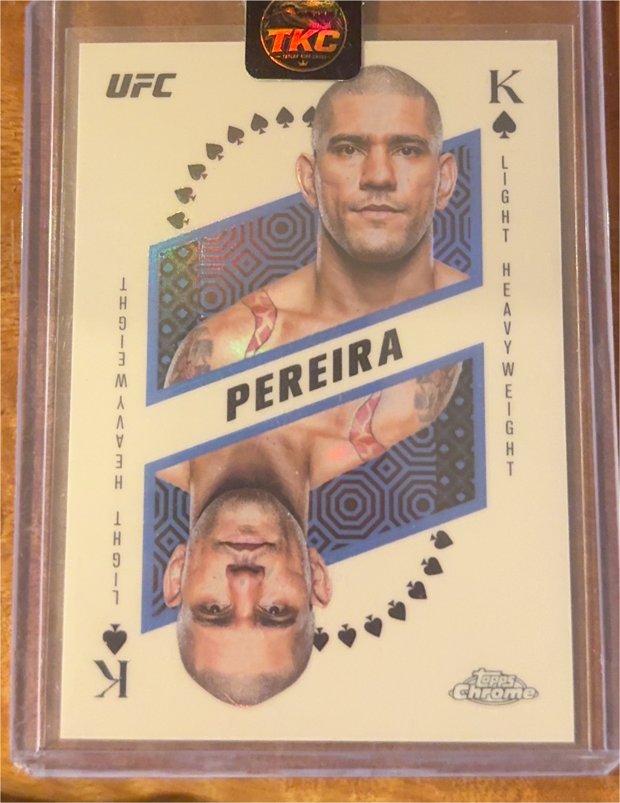 2023 Topps Chrome UFC Poker Alex Pereira — front