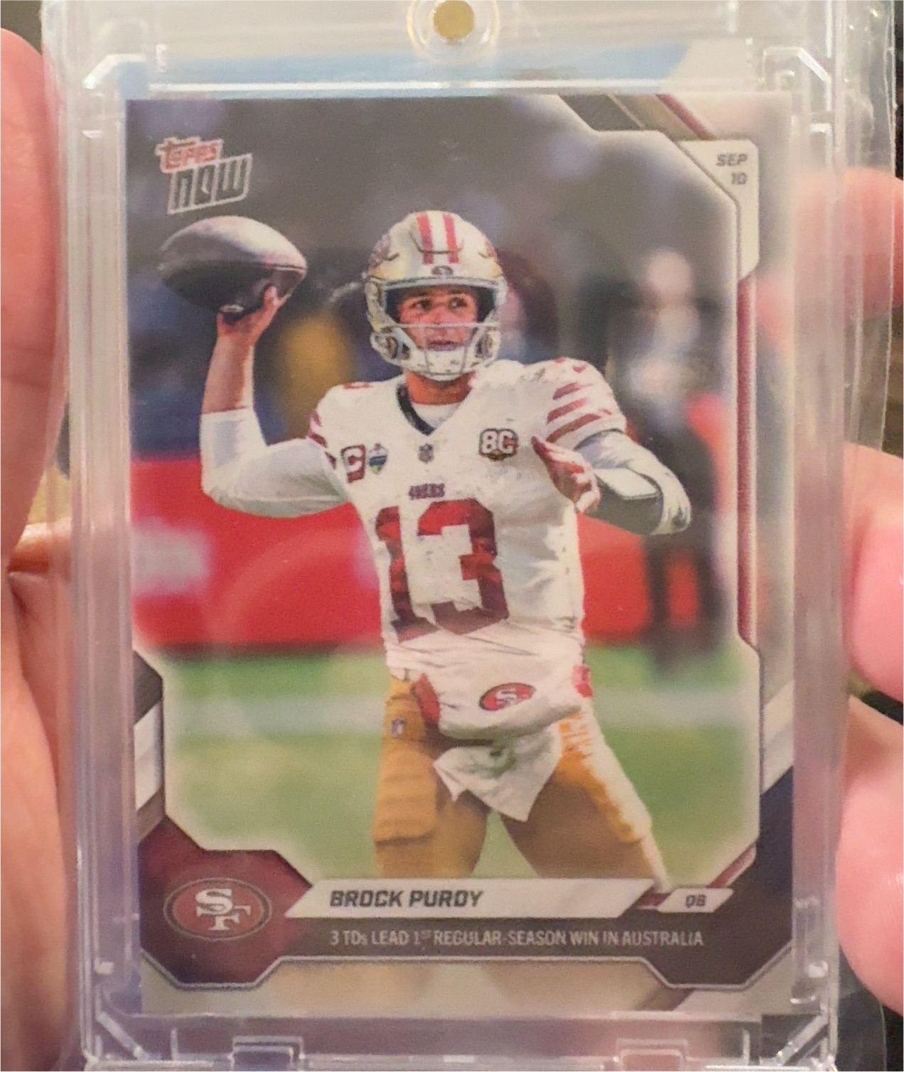 2023 Topps NOW Football #10 Brock Purdy — front