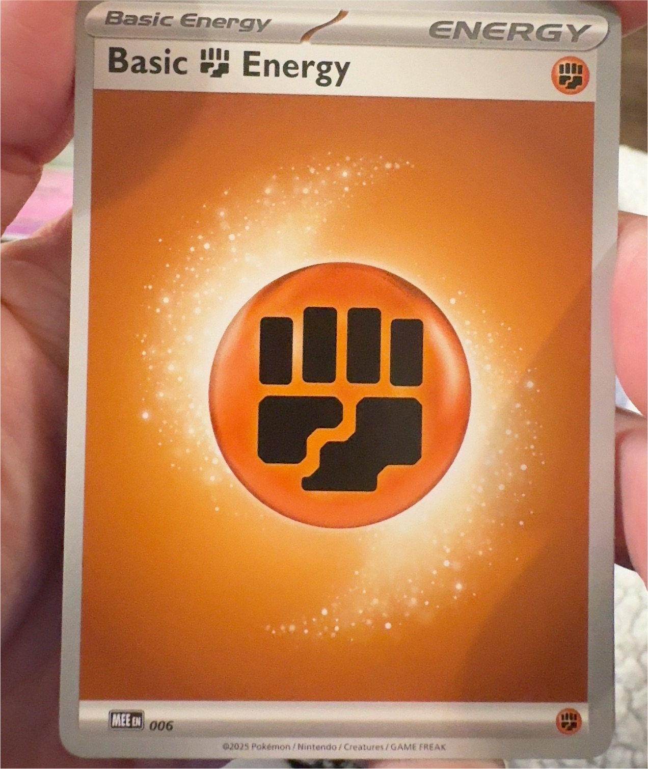 2025 Pokémon Mega Evolution #006 Basic Fighting Energy — front