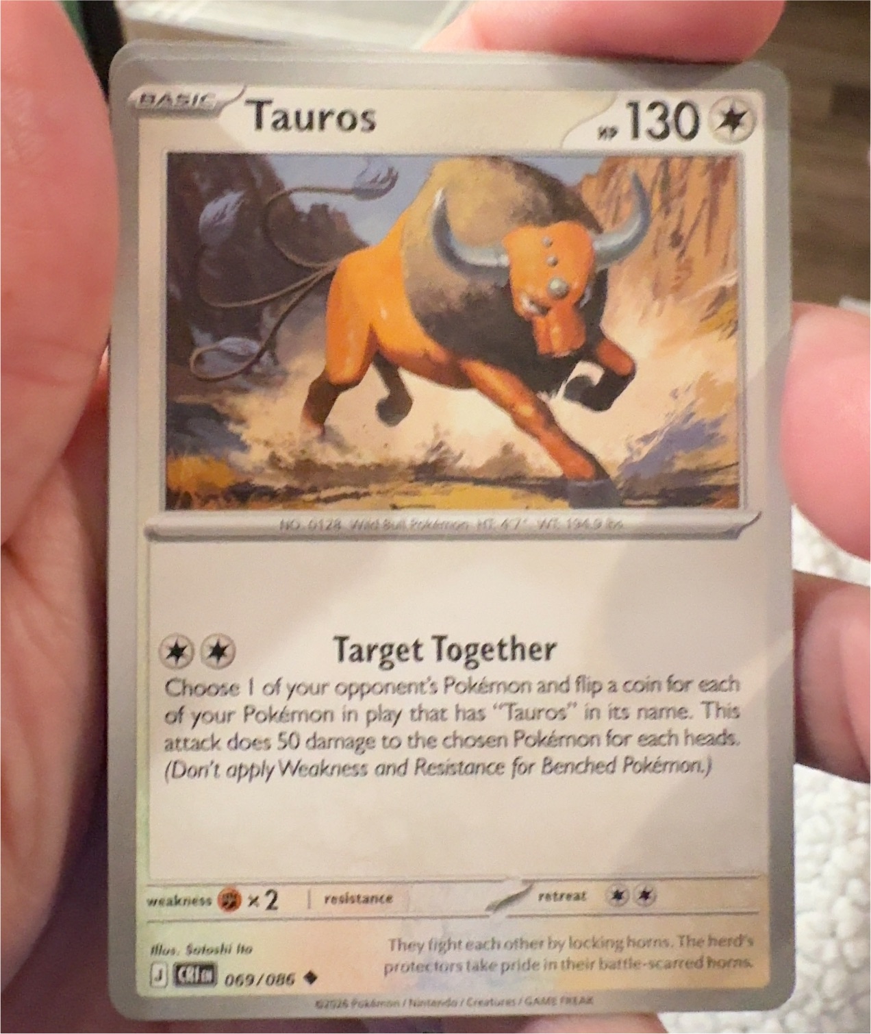 2023 Pokémon Scarlet & Violet—151 #062 Tauros — front
