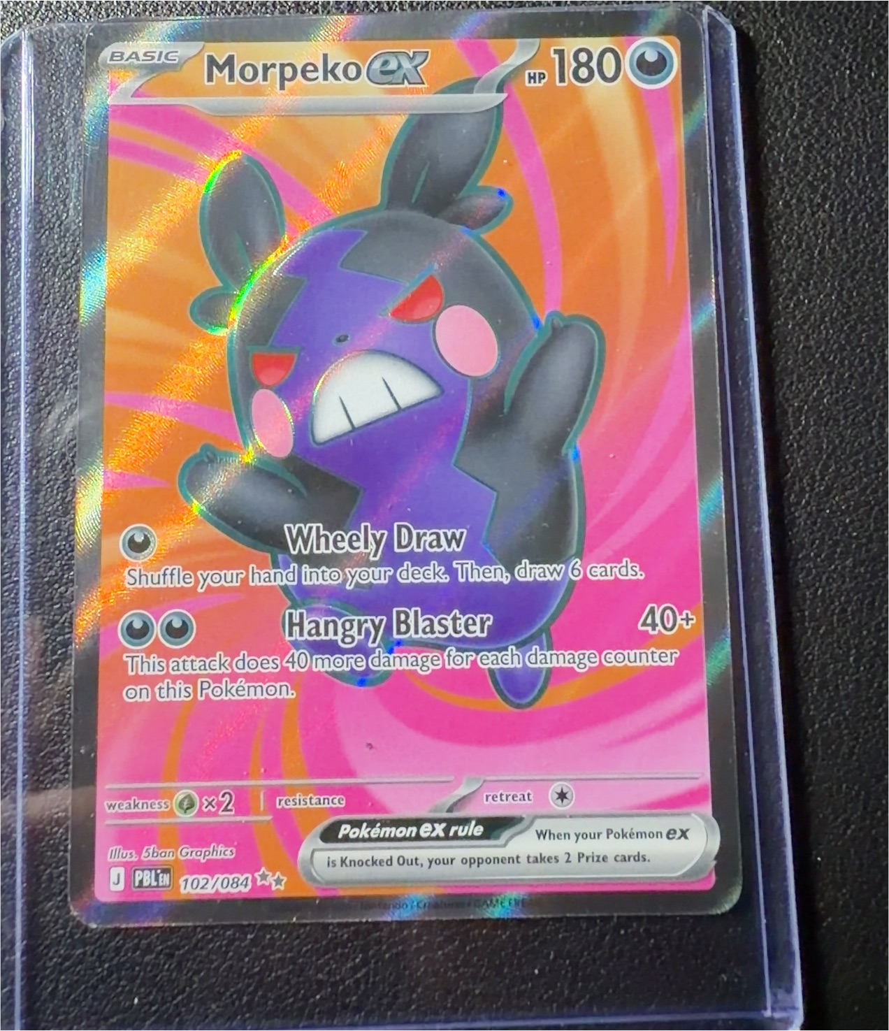2025 Pokémon Black Bolt #102 Morpeko ex — front