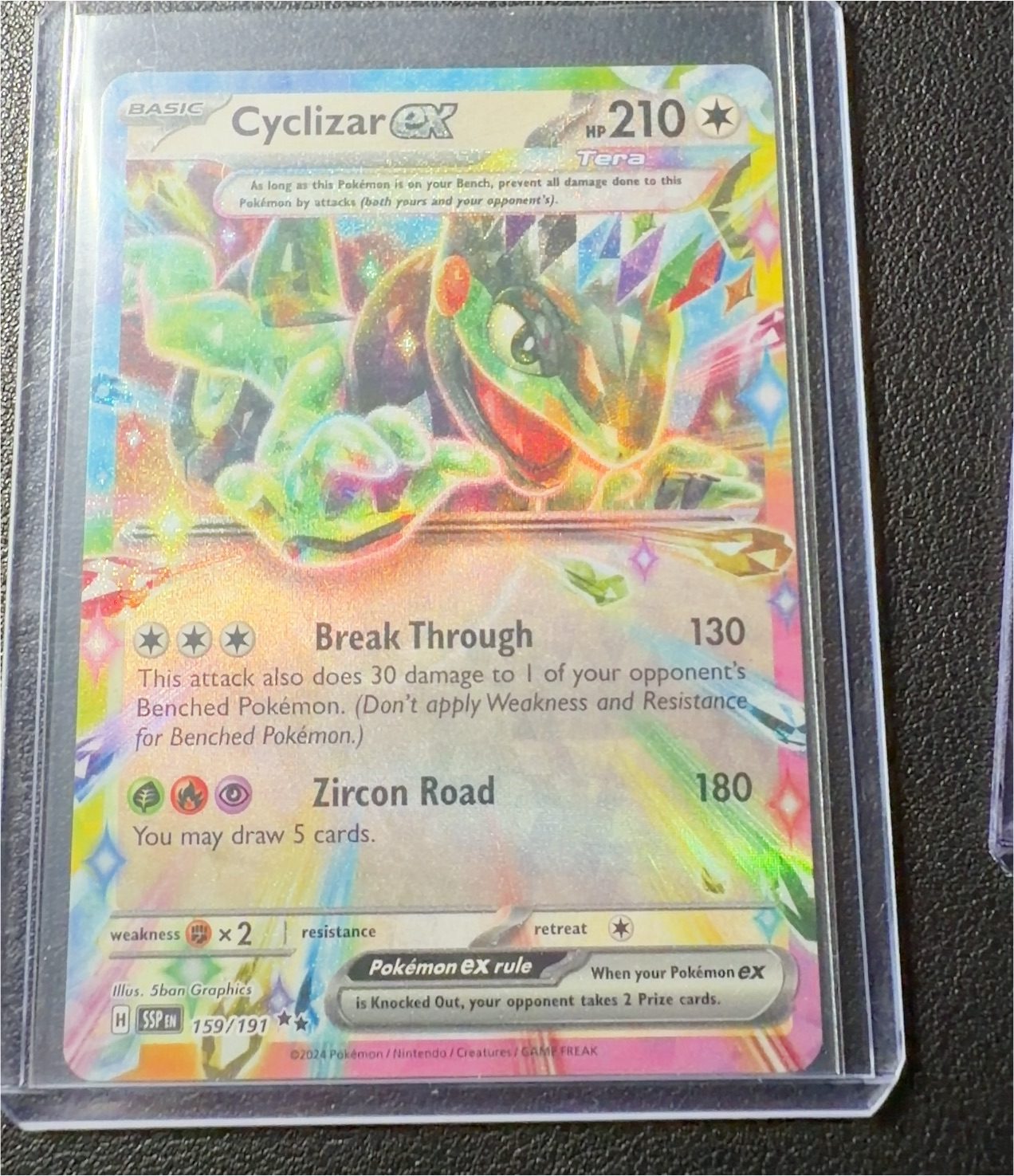 2024 Pokémon Scarlet & Violet—Surging Sparks #159 Cyclizar ex — front