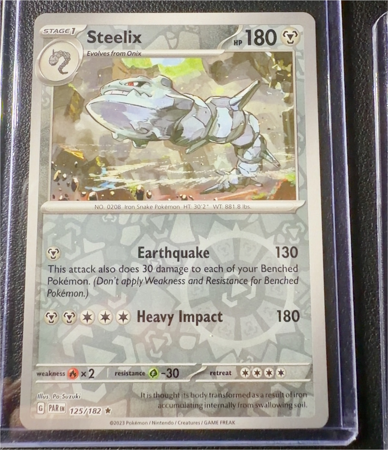 2023 Pokémon Paradox Rift #125 Steelix — front