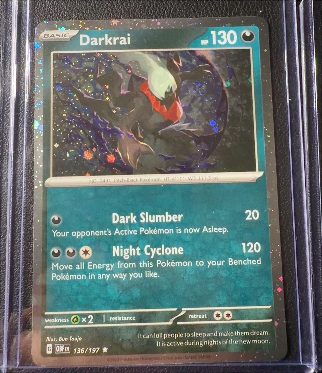 2023 Pokémon Obsidian Flames #136 Darkrai — front