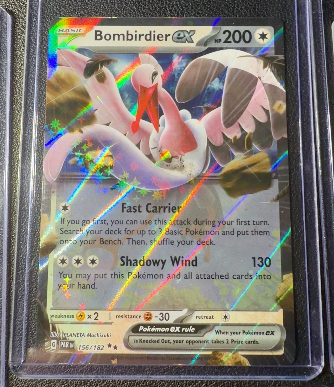 2023 Pokémon #156 Bombirdier ex — front