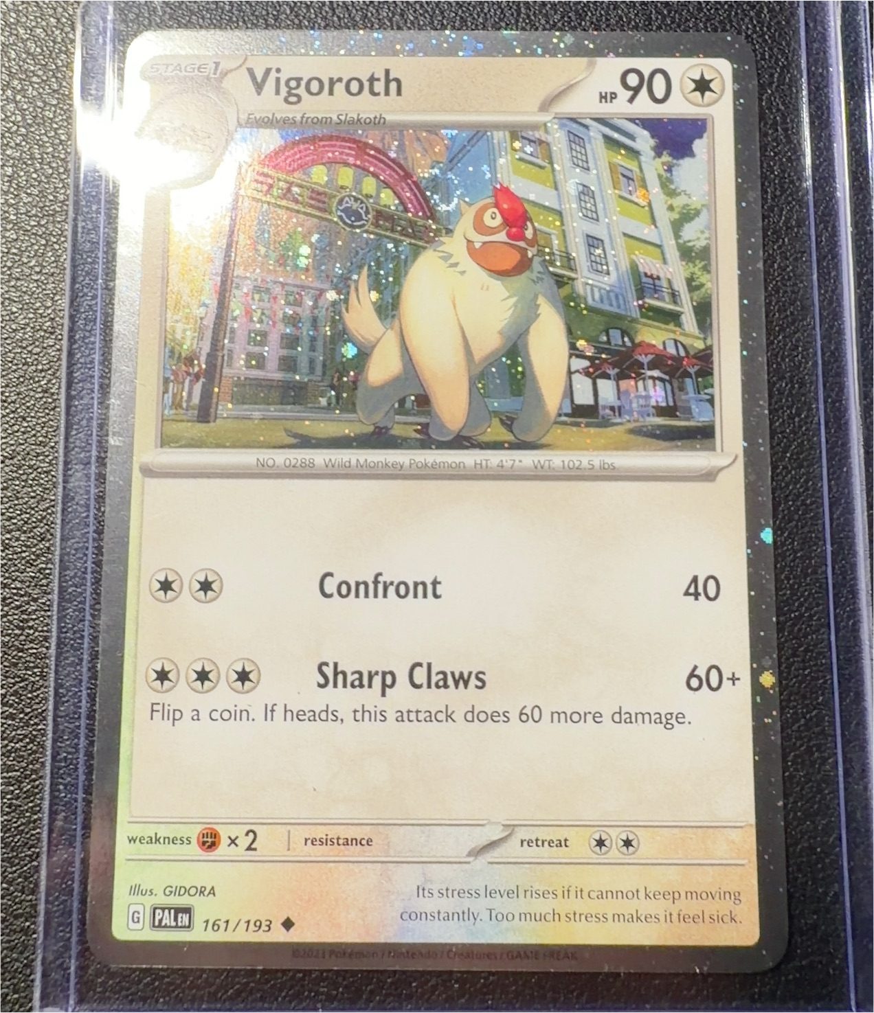 2023 Pokémon Paldea Evolved #161 Vigoroth — front
