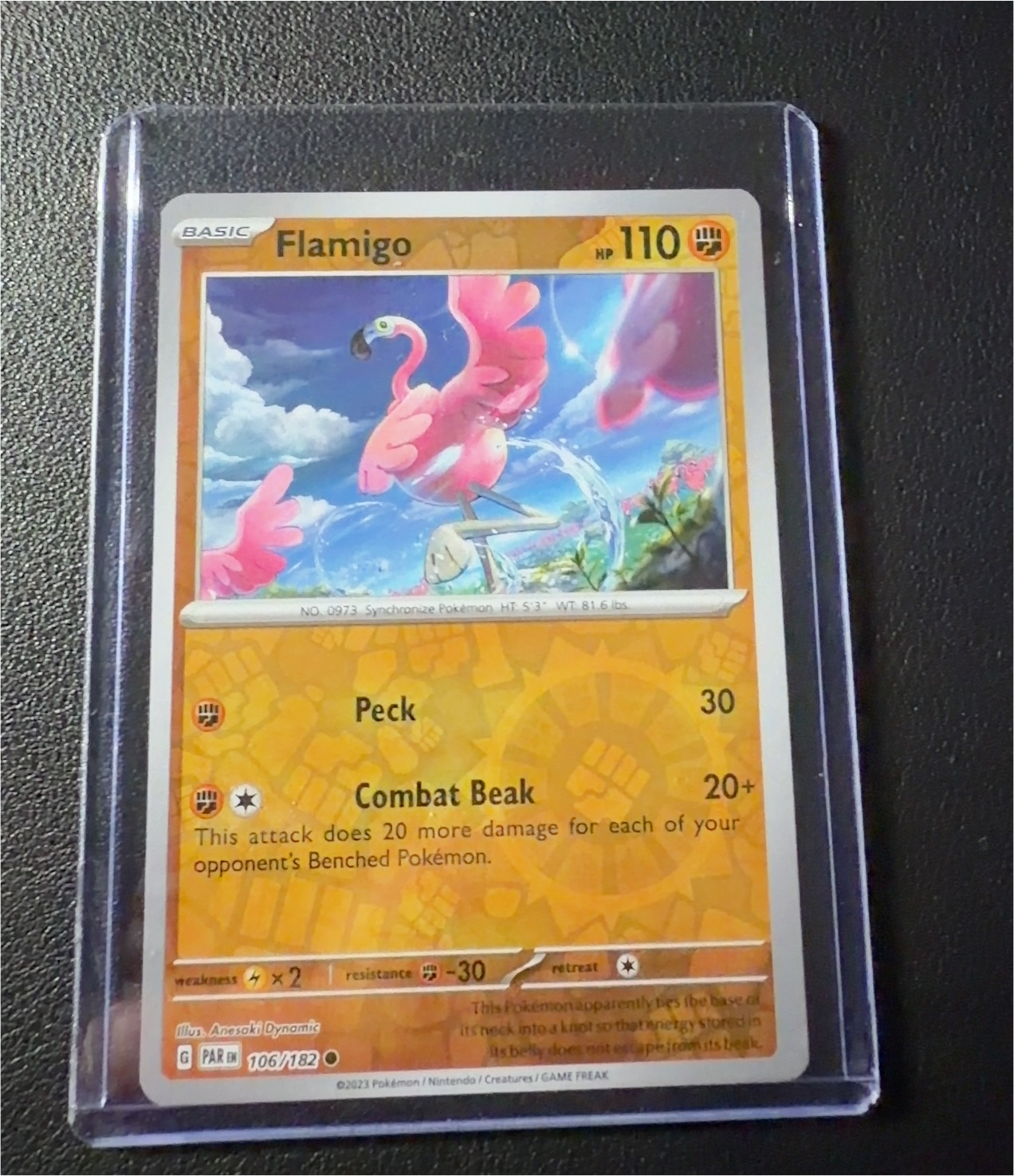 2023 Pokémon #106 Flamigo — front