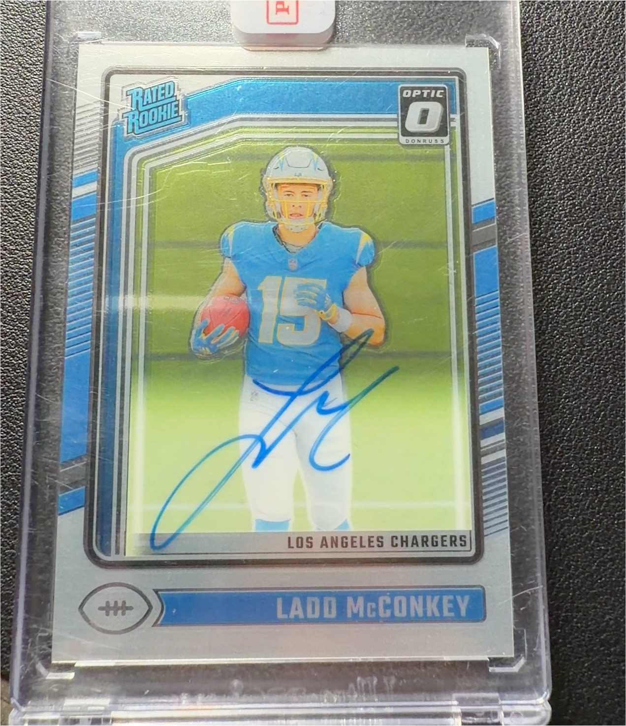 2024 Donruss Optic Rated Rookie Autographs Ladd McConkey — front