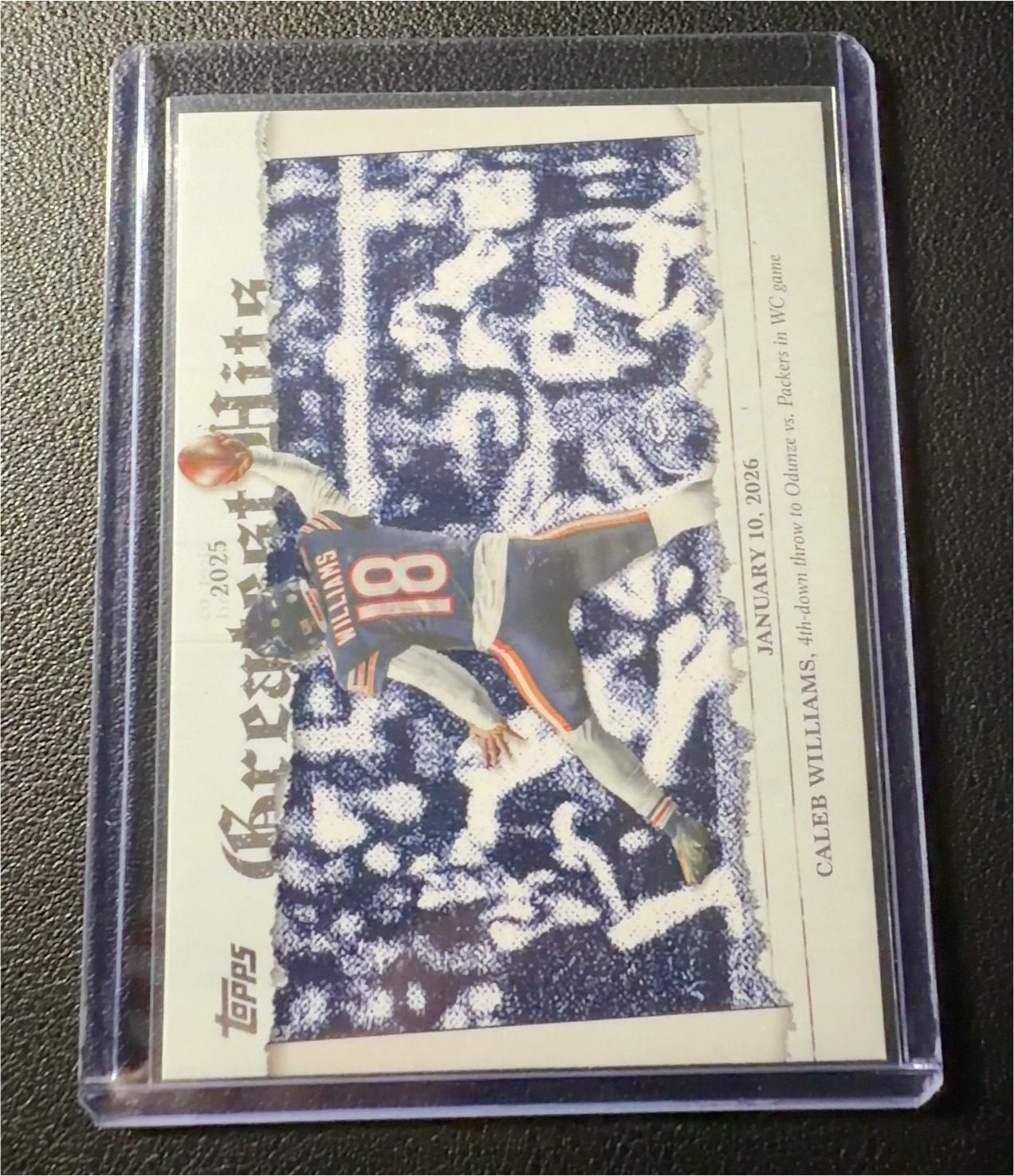 2025 Topps NOW Caleb Williams — front