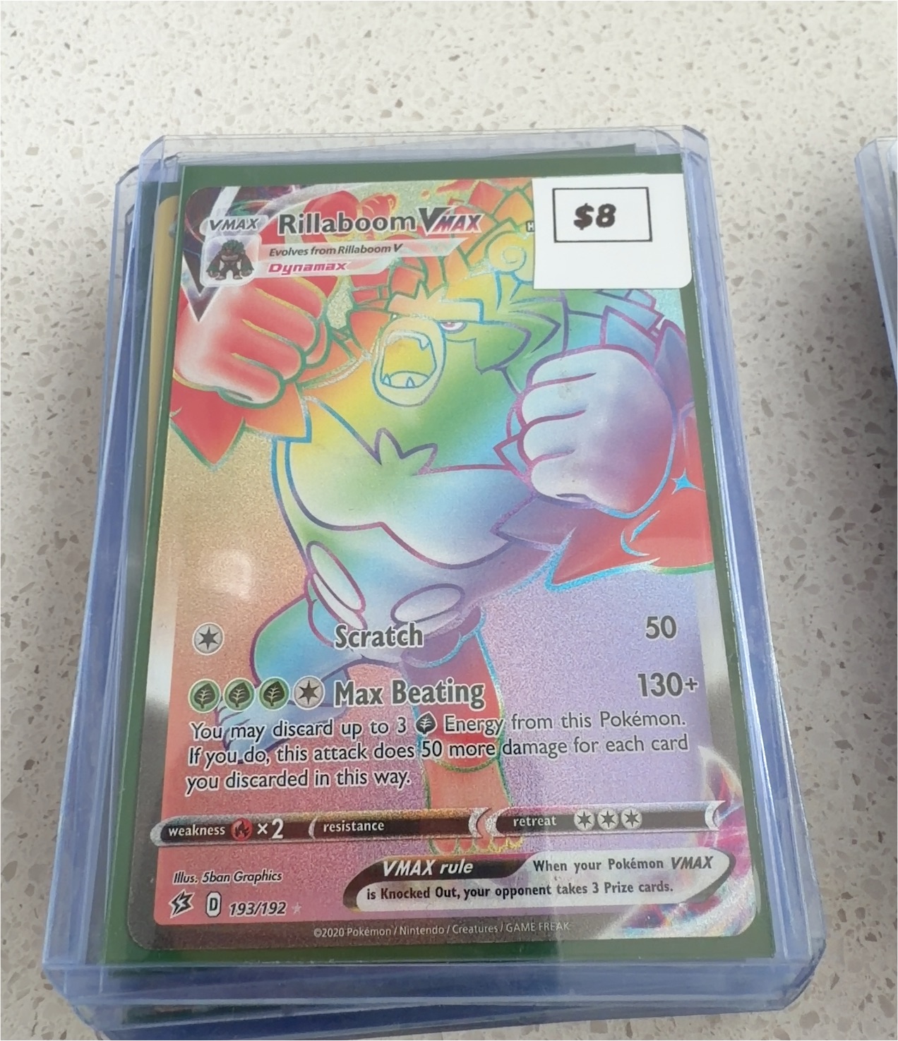 2020 Pokémon #193 Rillaboom VMAX — front