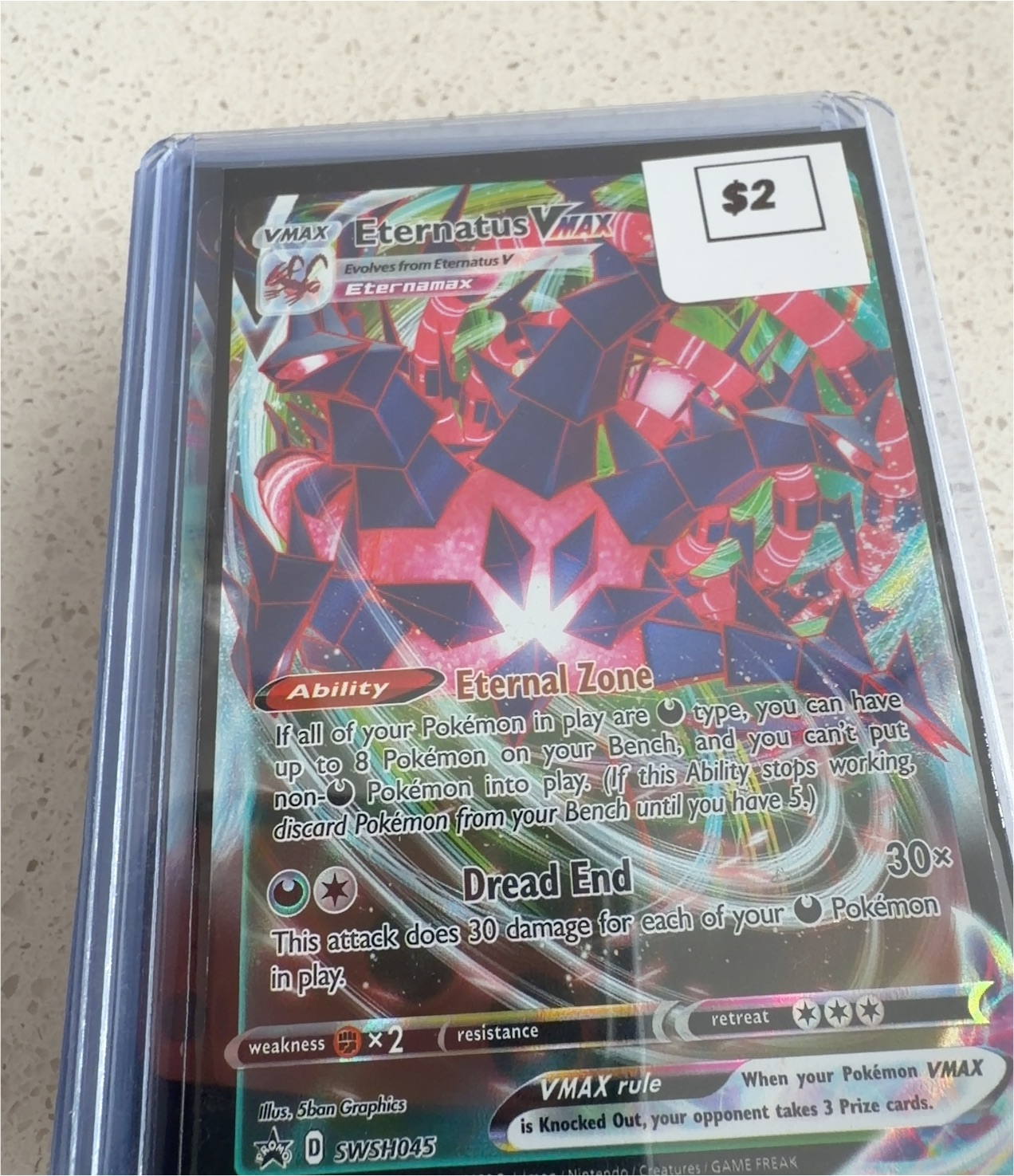 2020 Pokémon TCG SWSH045 Eternatus VMAX — front
