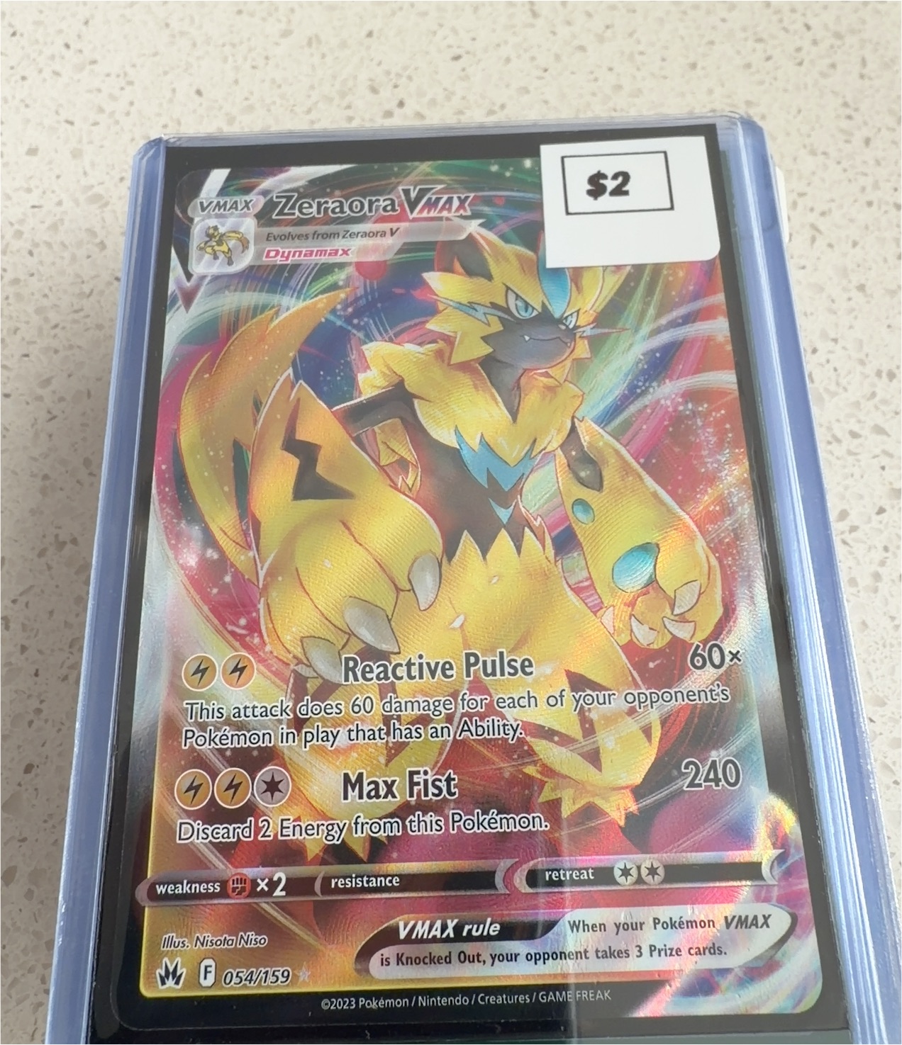 2023 Pokémon #054 Zeraora VMAX — front