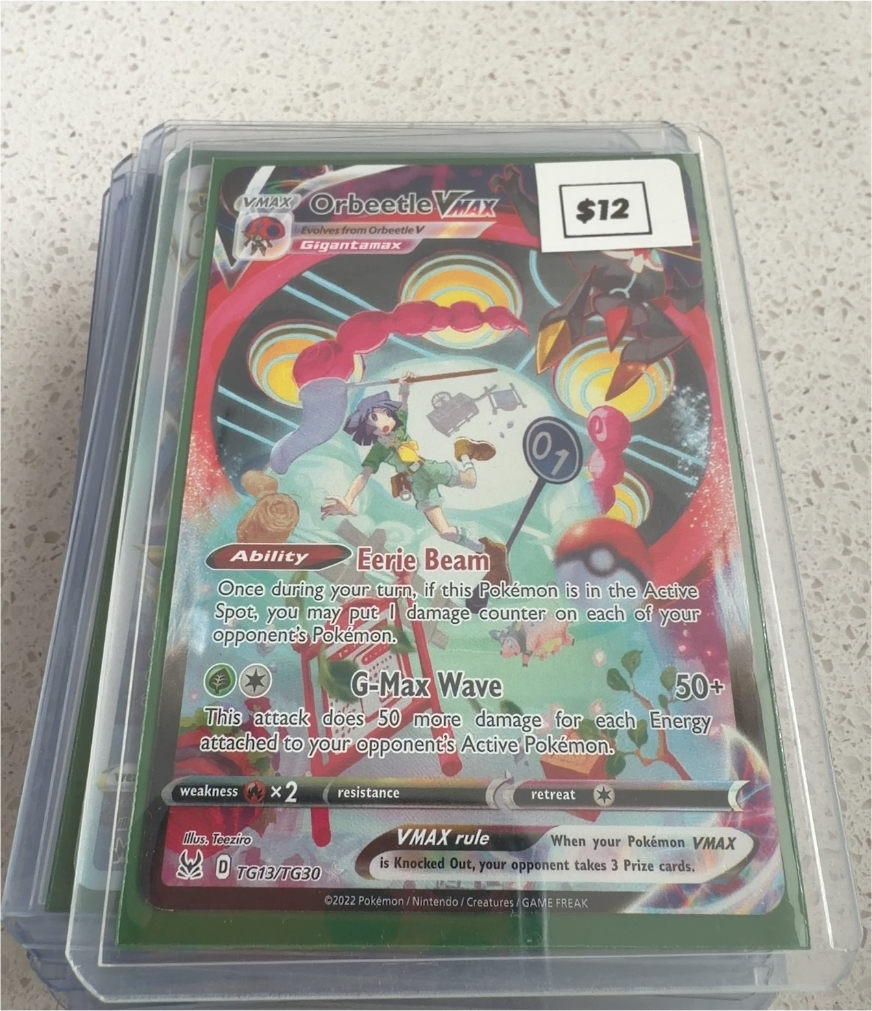 2022 Pokémon TCG Orbeetle VMAX TG13/TG30 — front
