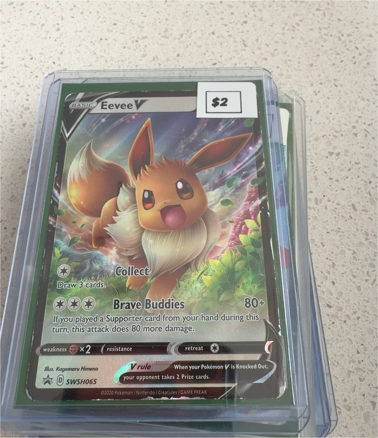 2020 Pokémon SWSH065 Eevee V — front