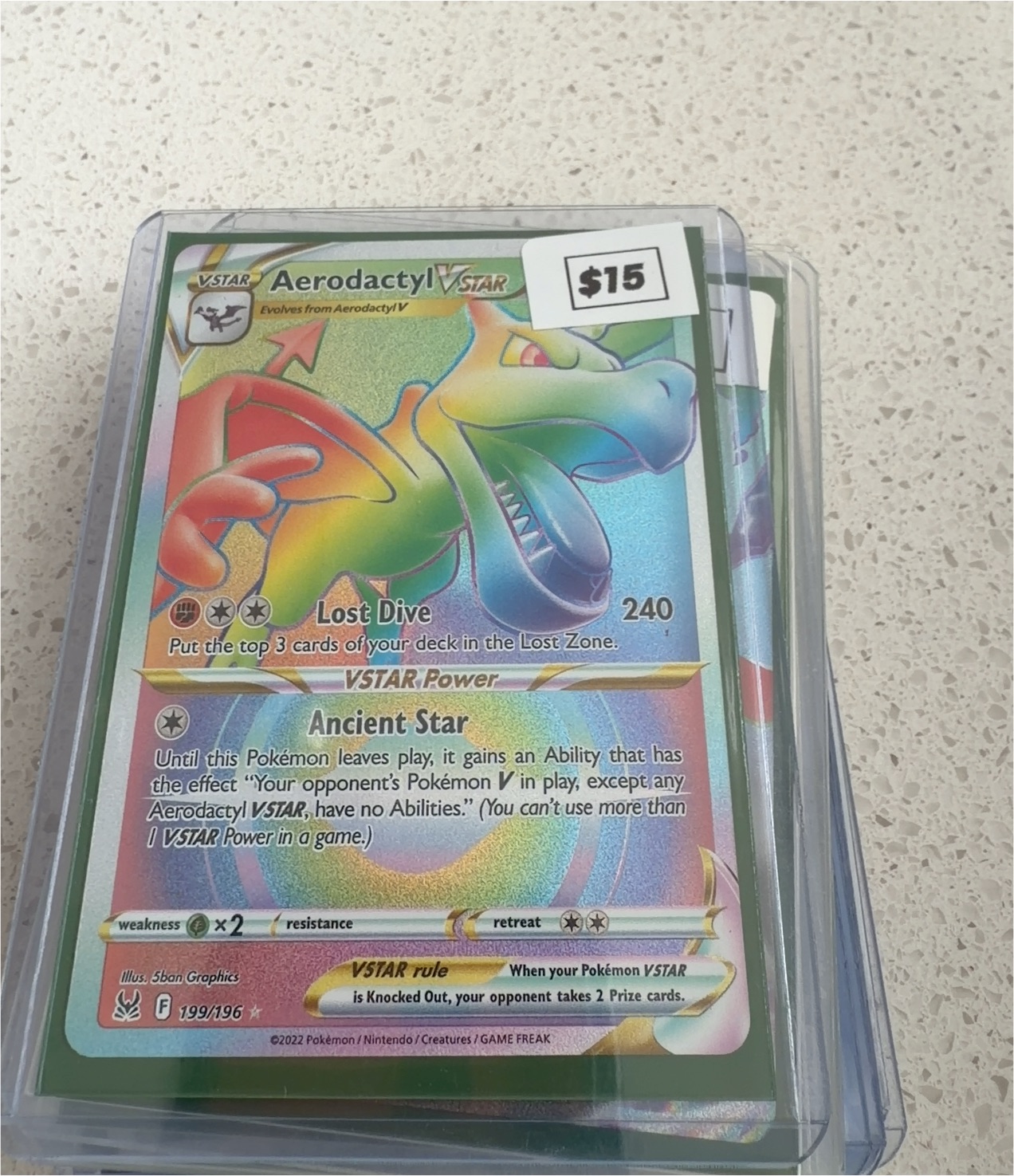 2022 Pokémon TCG #199 Aerodactyl VSTAR — front