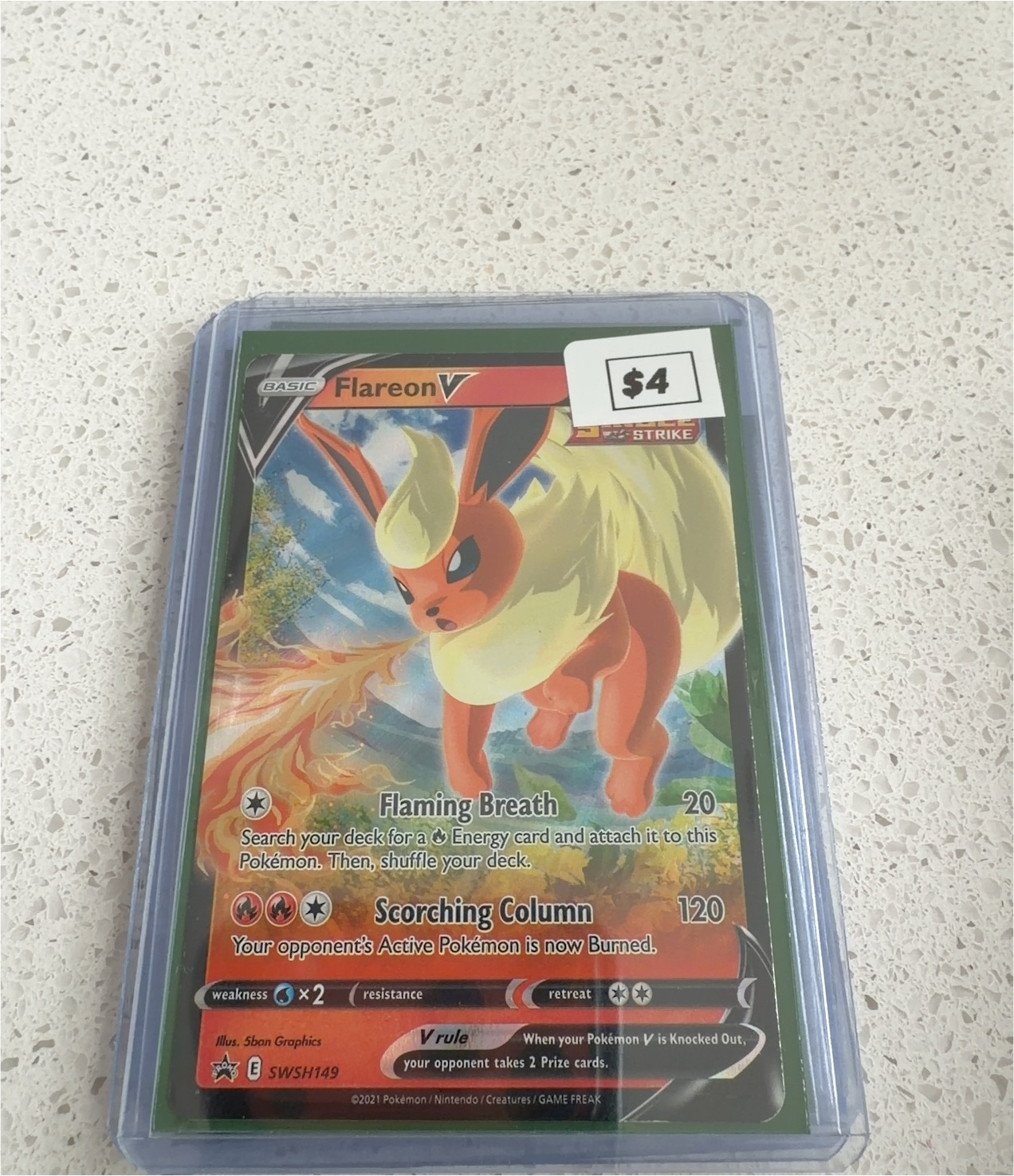2021 Pokemon SWSH149 Flareon V — front