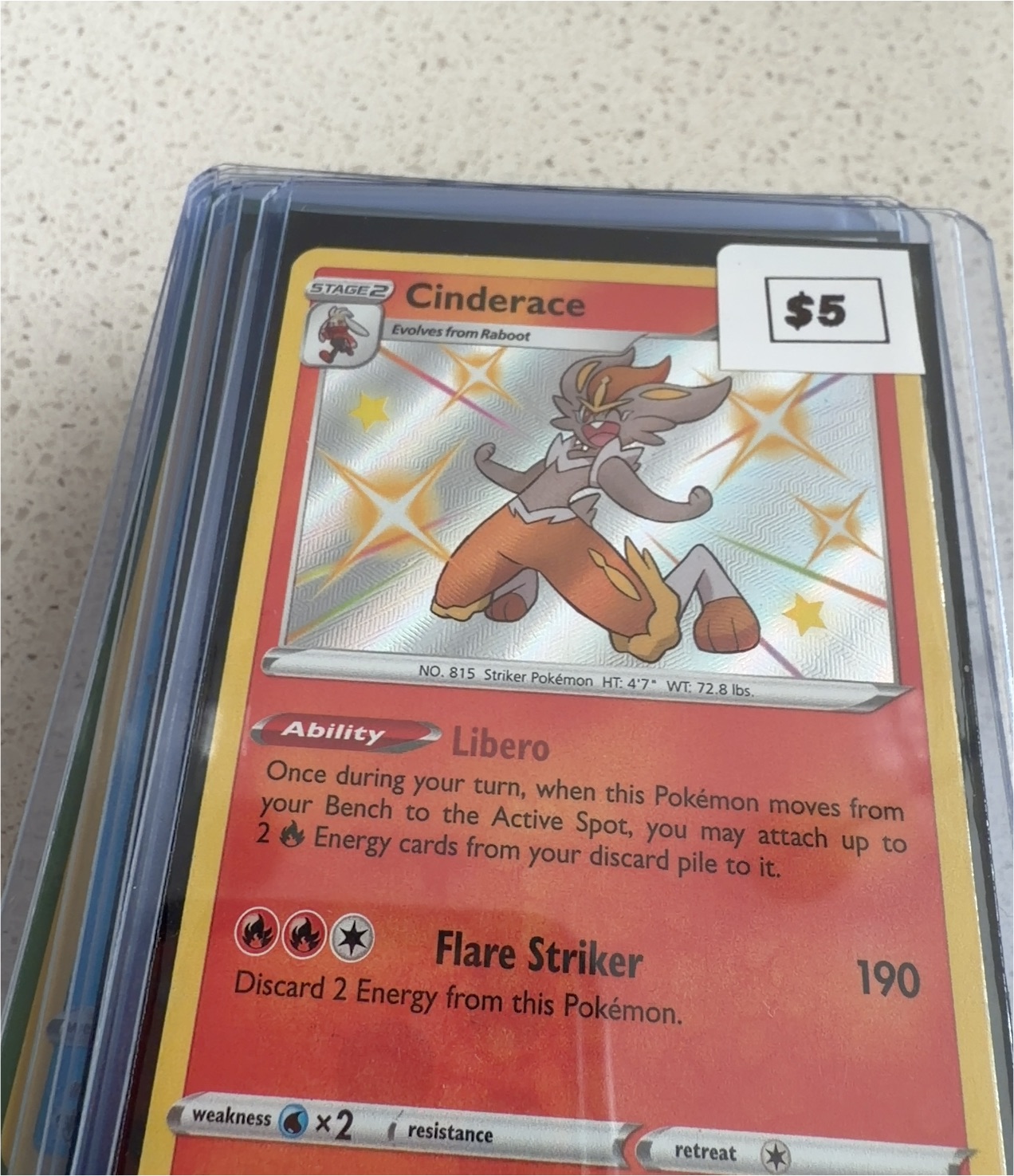 2020 Pokémon TCG #34 Cinderace — front