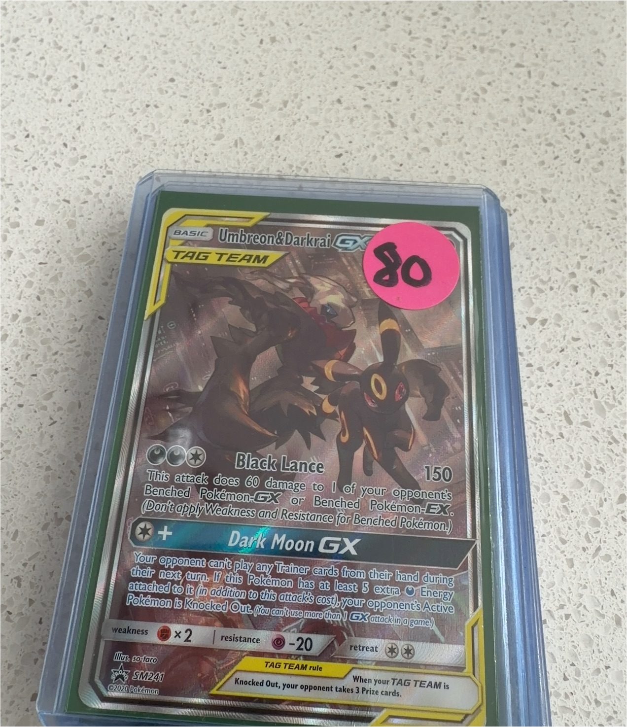 2020 Pokémon Umbreon & Darkrai GX SM241 — front