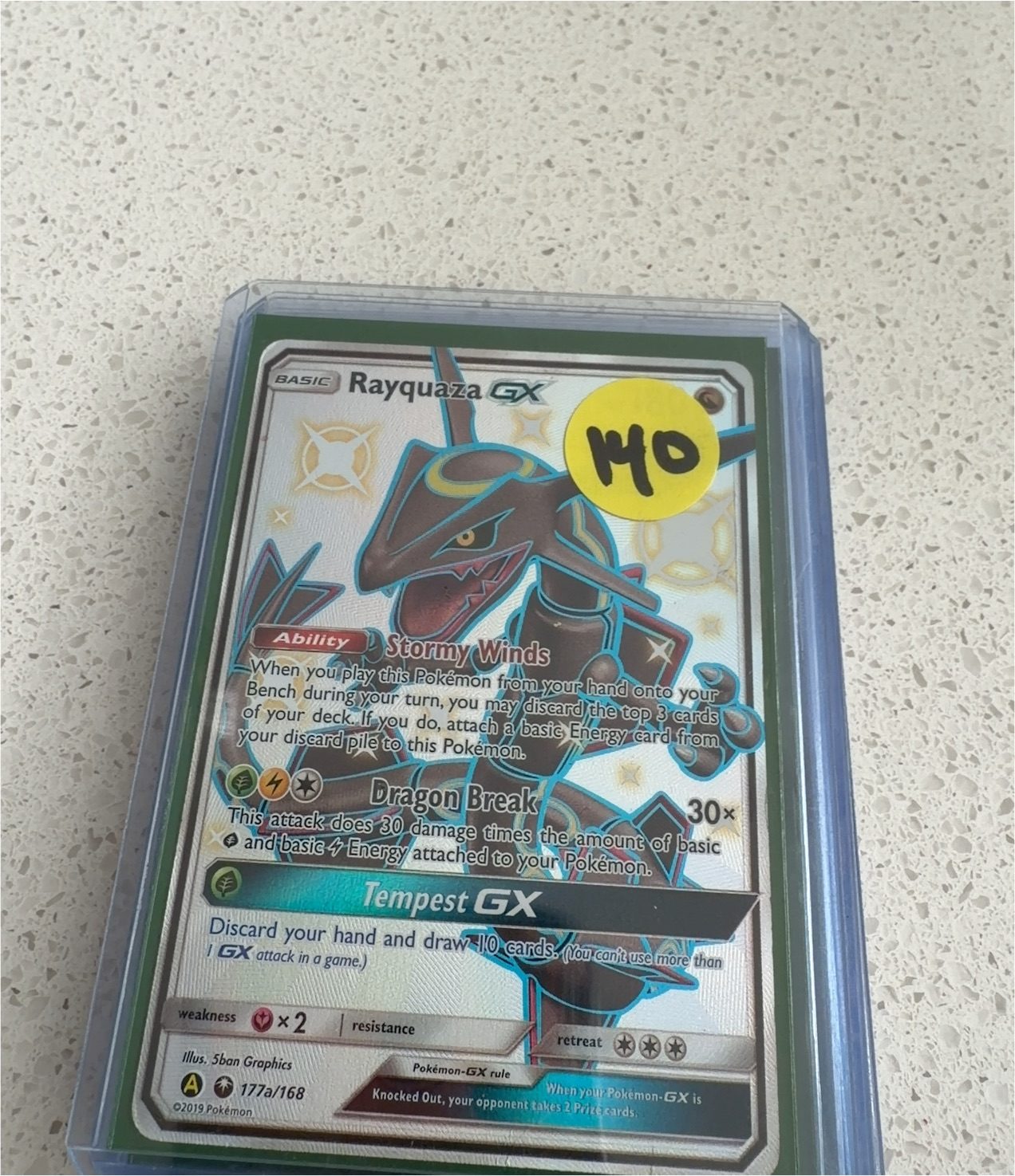 2019 Pokémon TCG #177a Rayquaza GX — front