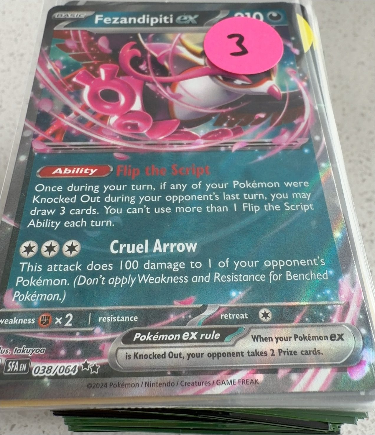 2024 Pokémon #038 Fezandipiti ex — front