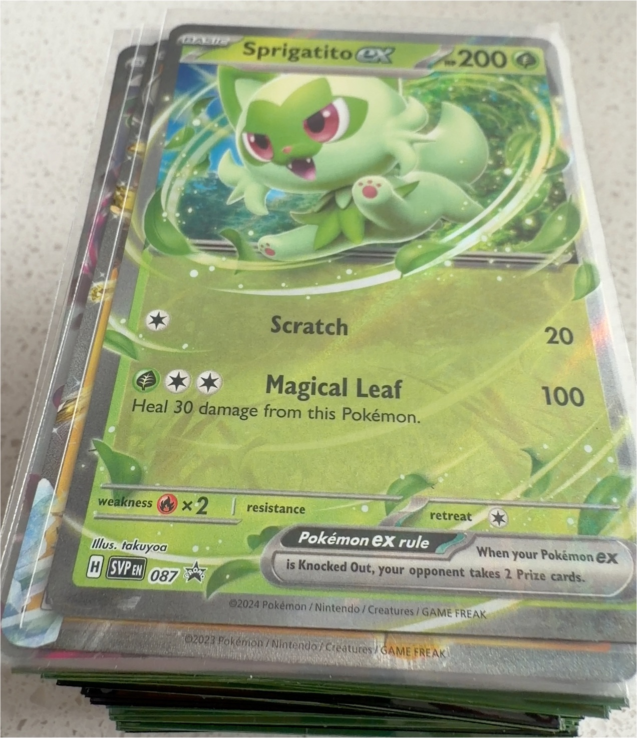 2024 Pokémon #087 Sprigatito ex — front