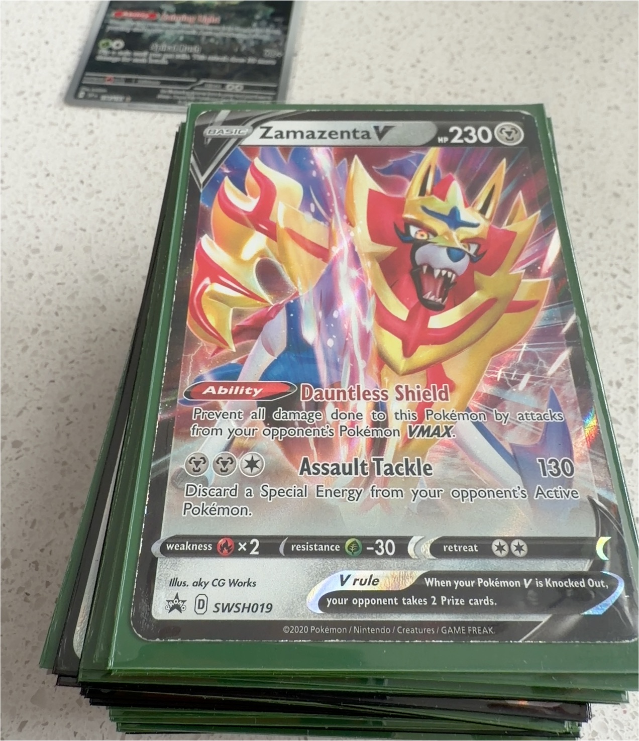 2020 Pokemon TCG Zamazenta V SWSH019 — front