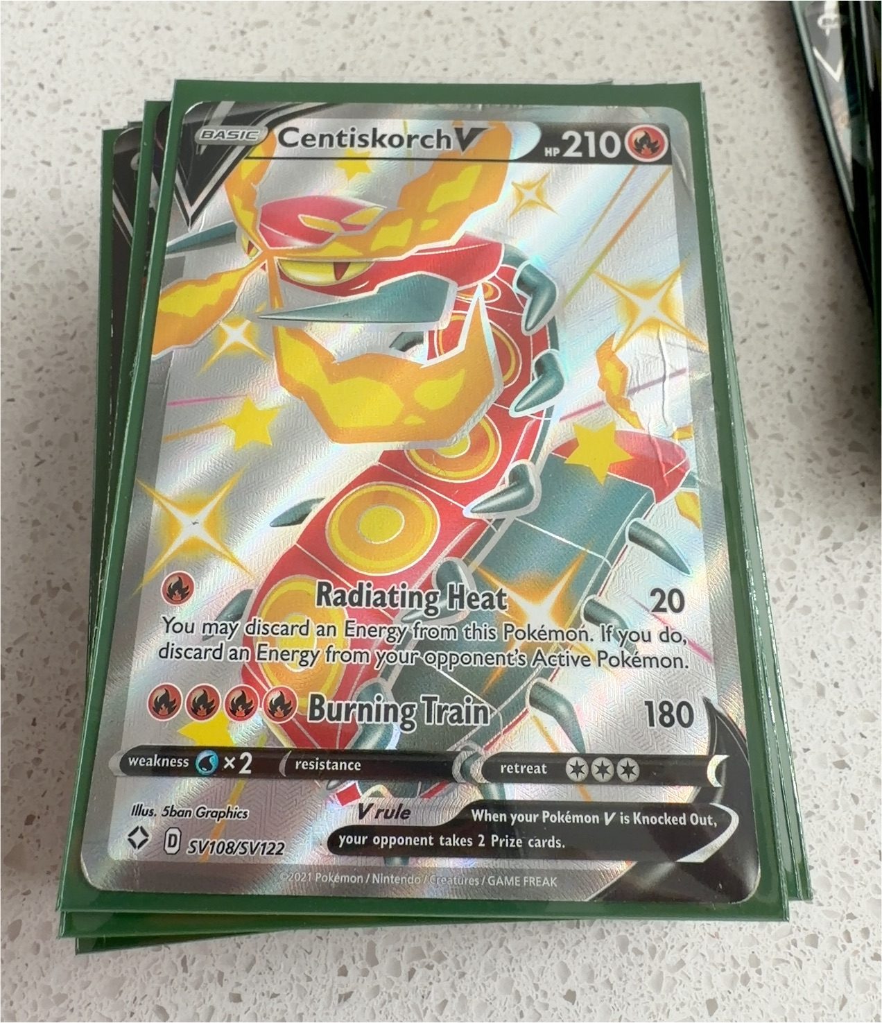 2021 Pokémon TCG SV108 Centiskorch V — front