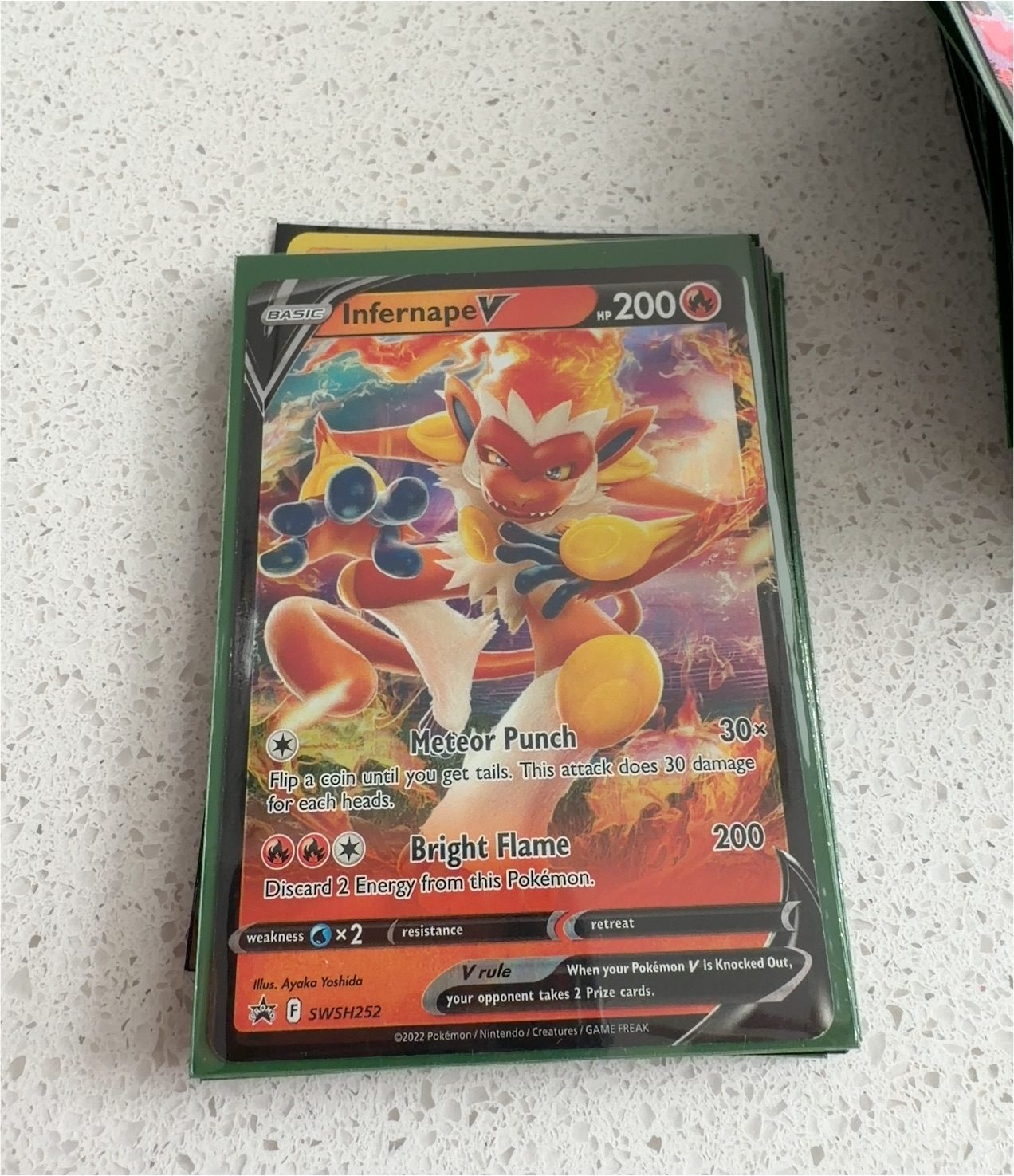 2022 Pokemon SWSH252 Infernape V — front