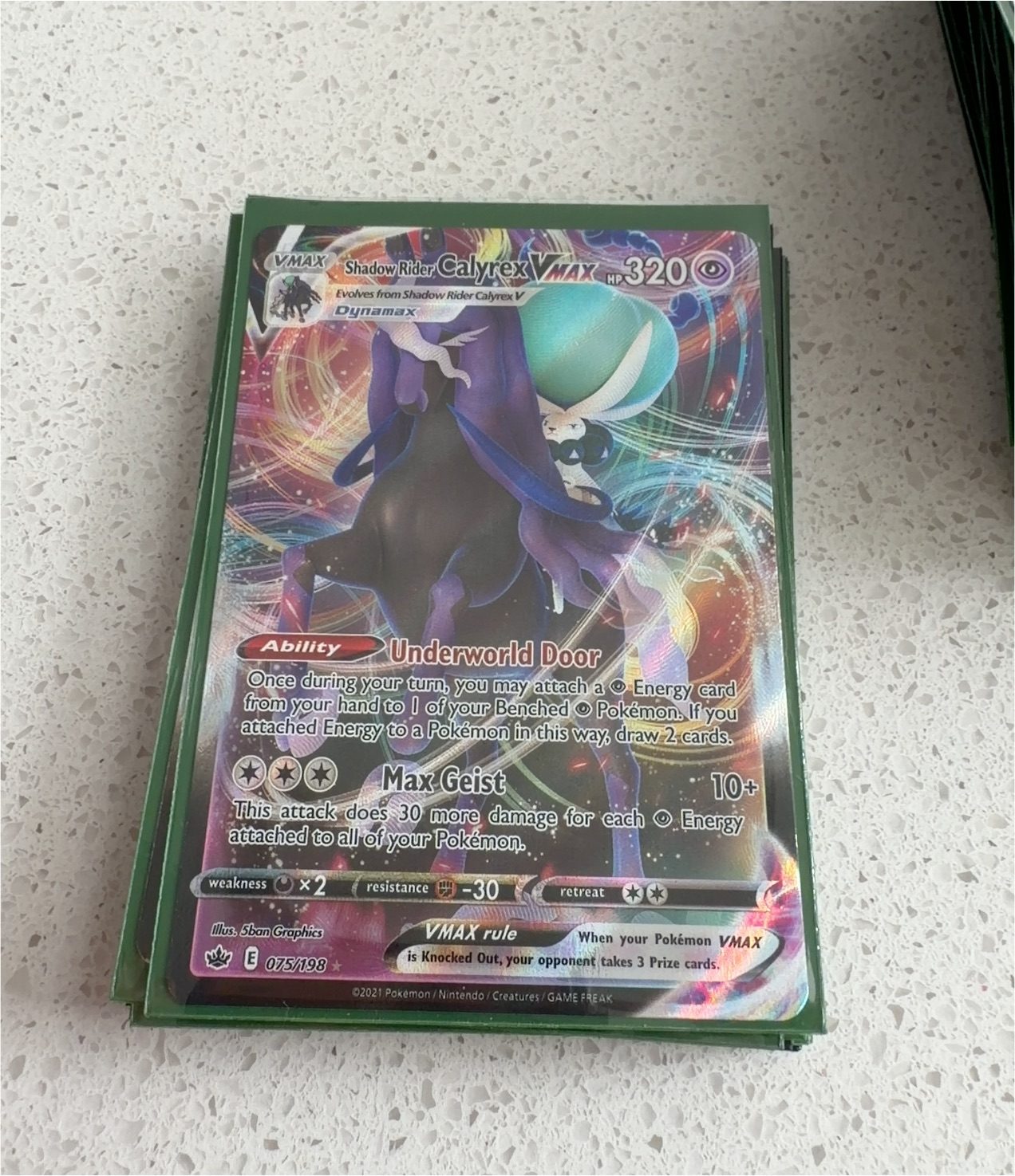 2021 Pokémon #075 Shadow Rider Calyrex VMAX — front