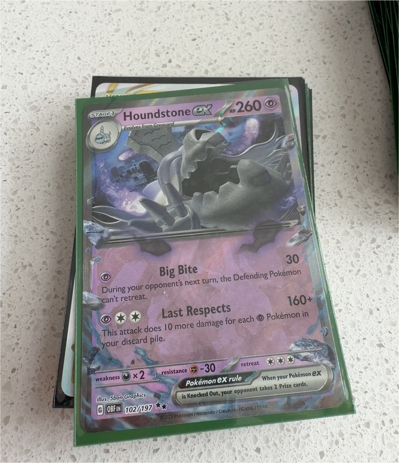 2023 Pokémon 102 Houndstone ex — front