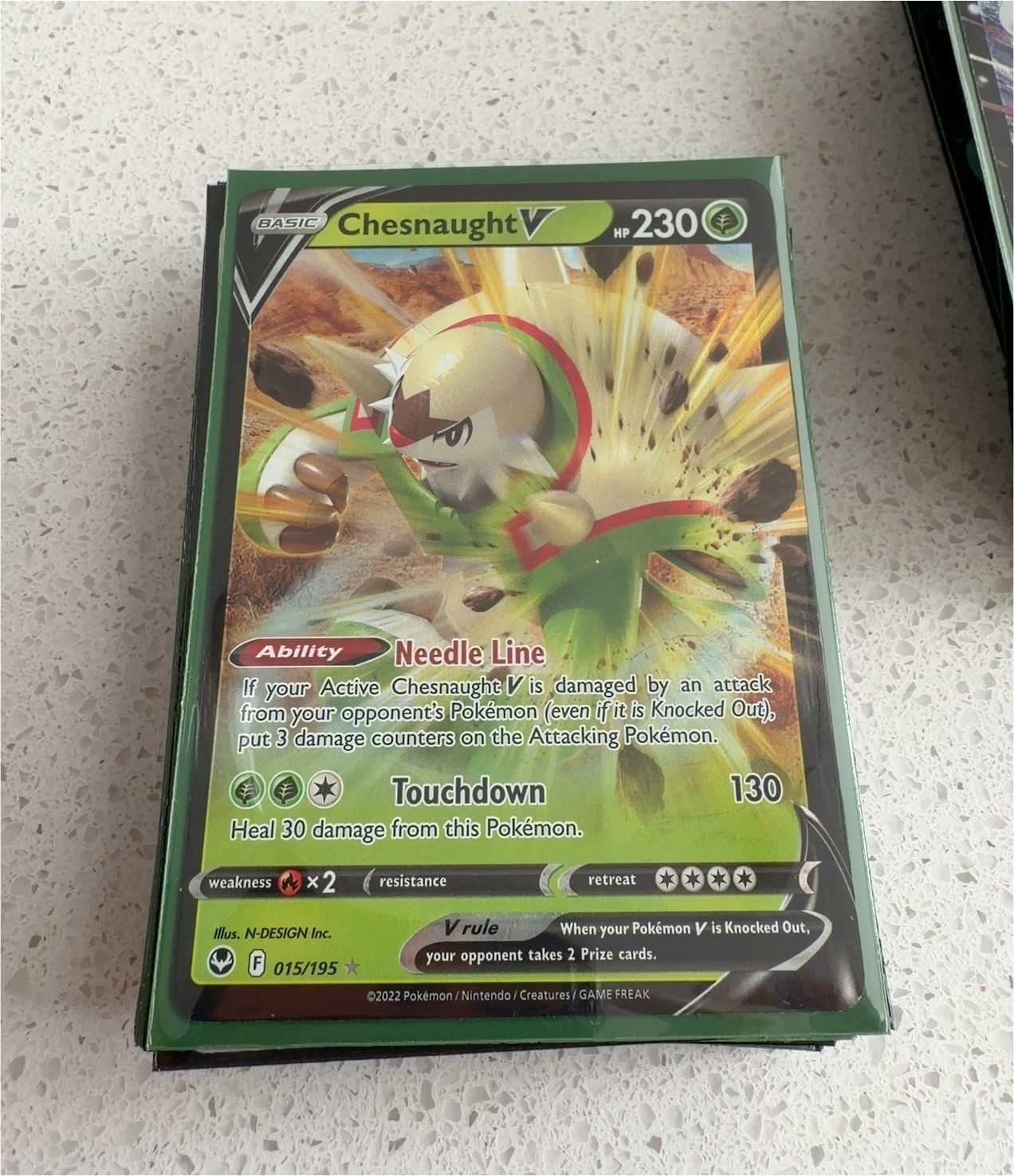 2022 Pokémon #015 Chesnaught V — front