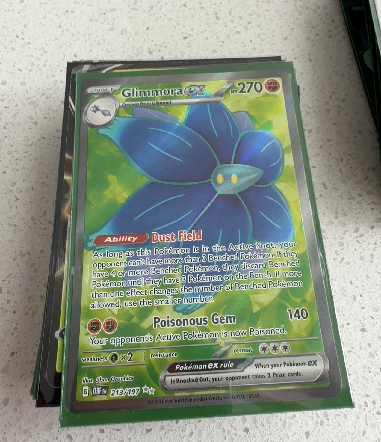 2023 Pokémon 213 Glimmora ex — front