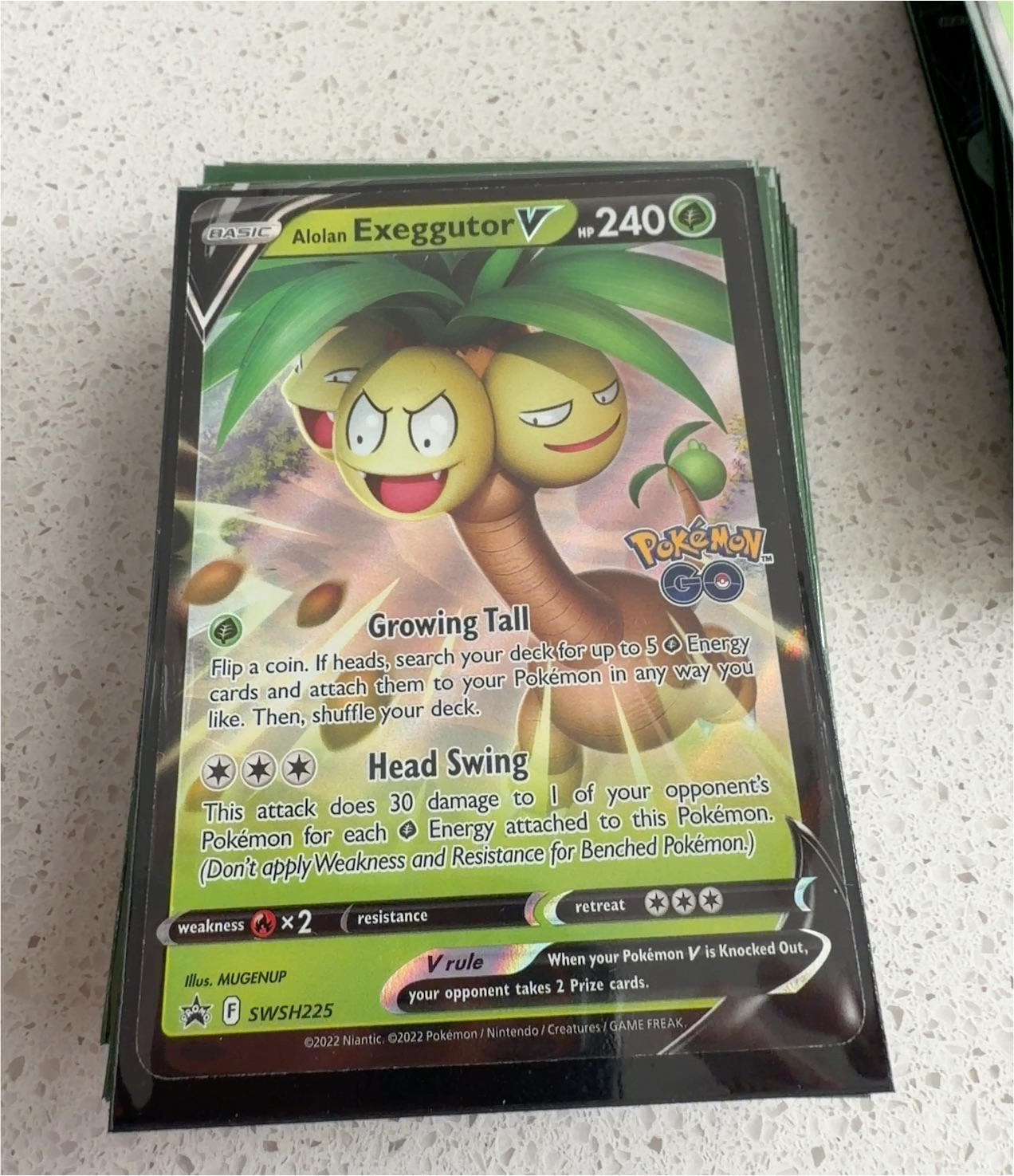 2022 Pokémon SWSH225 Alolan Exeggutor V — front