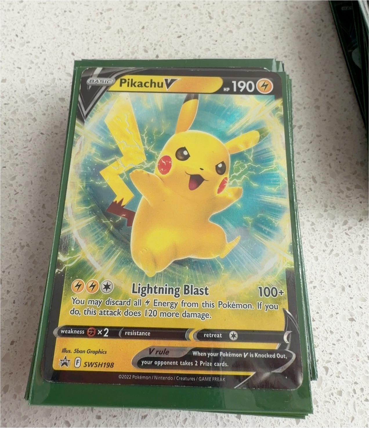 2022 Pokémon SWSH198 Pikachu V — front